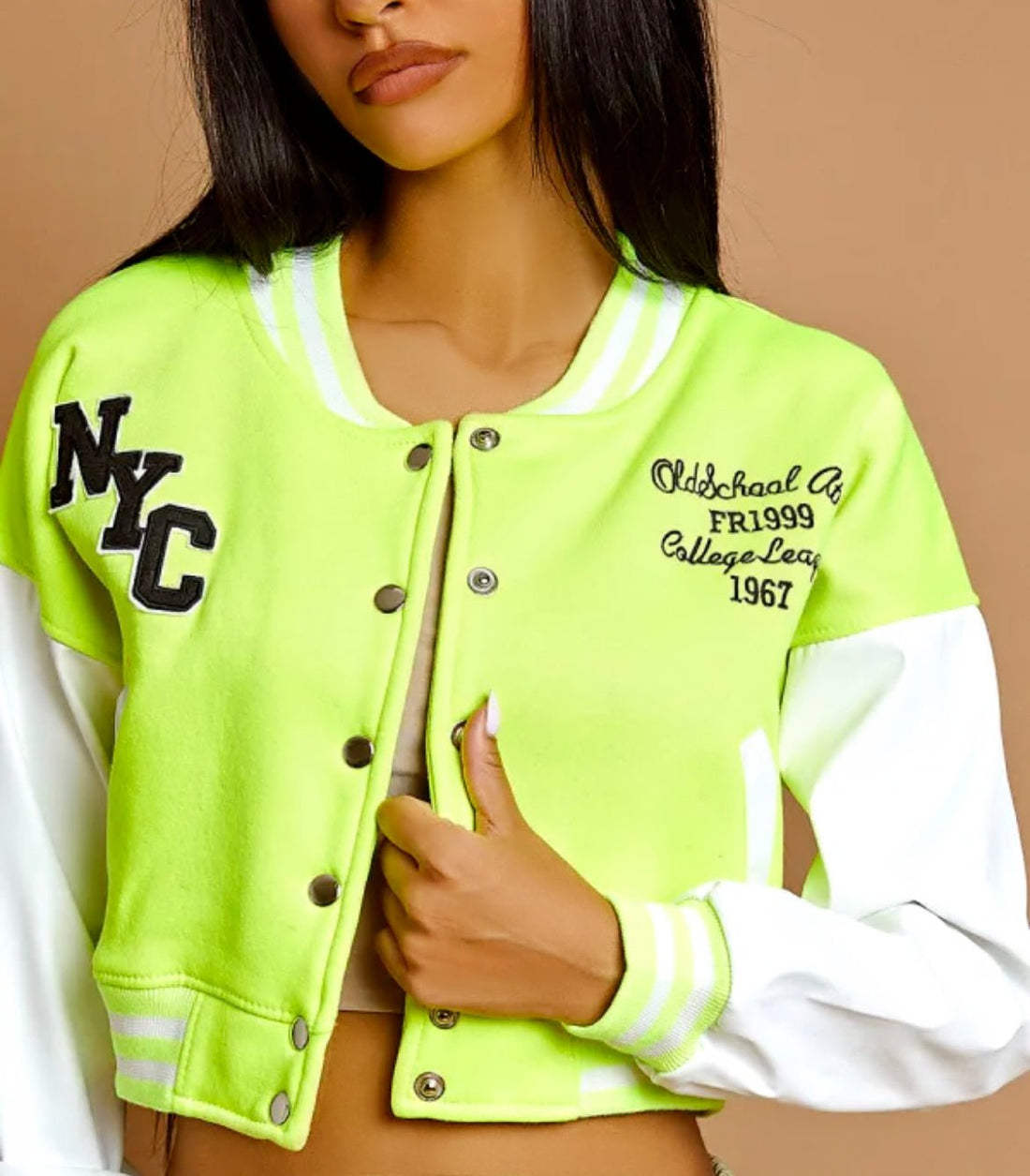 Crop Varsity Jacket -