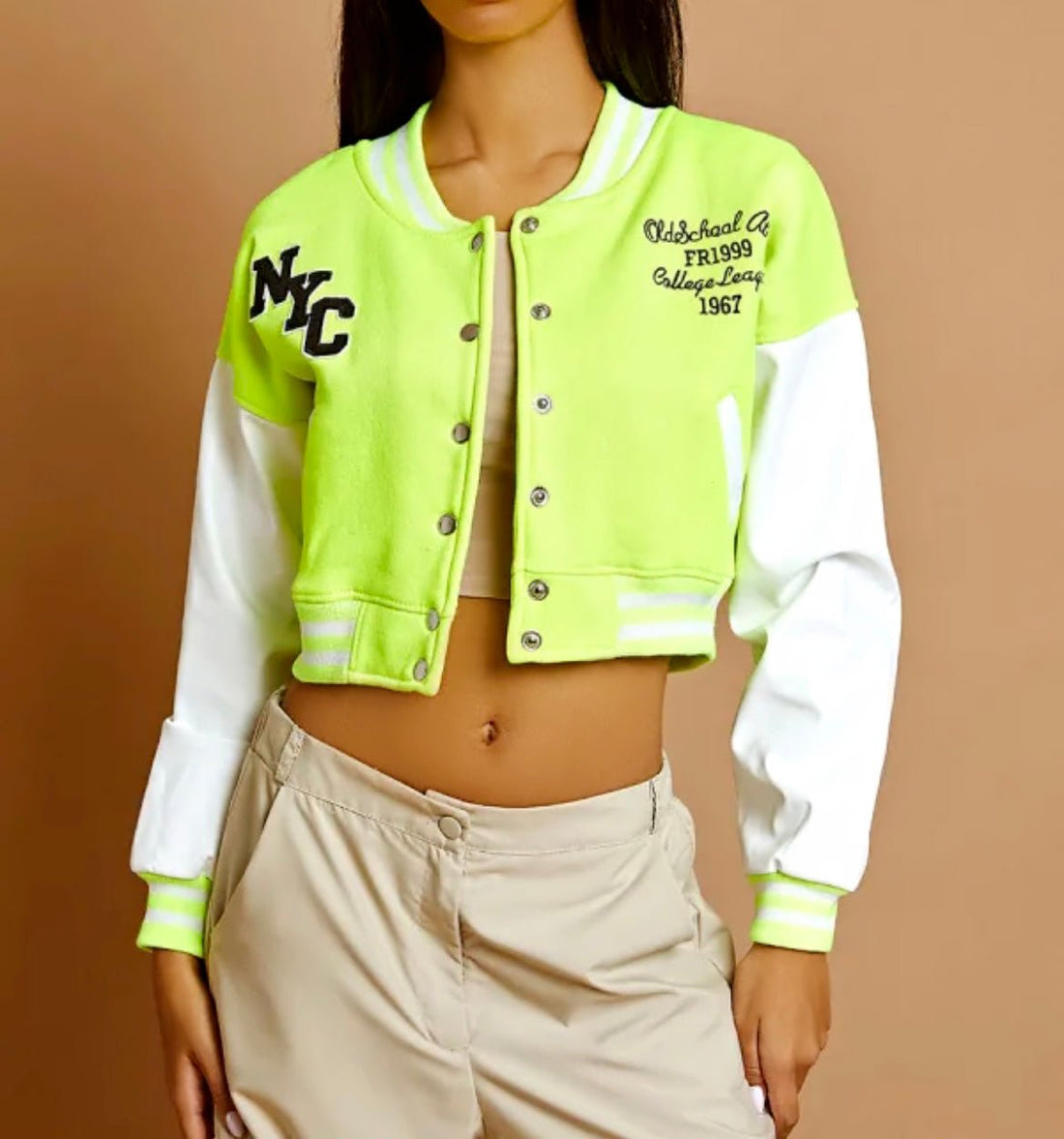 Crop Varsity Jacket -