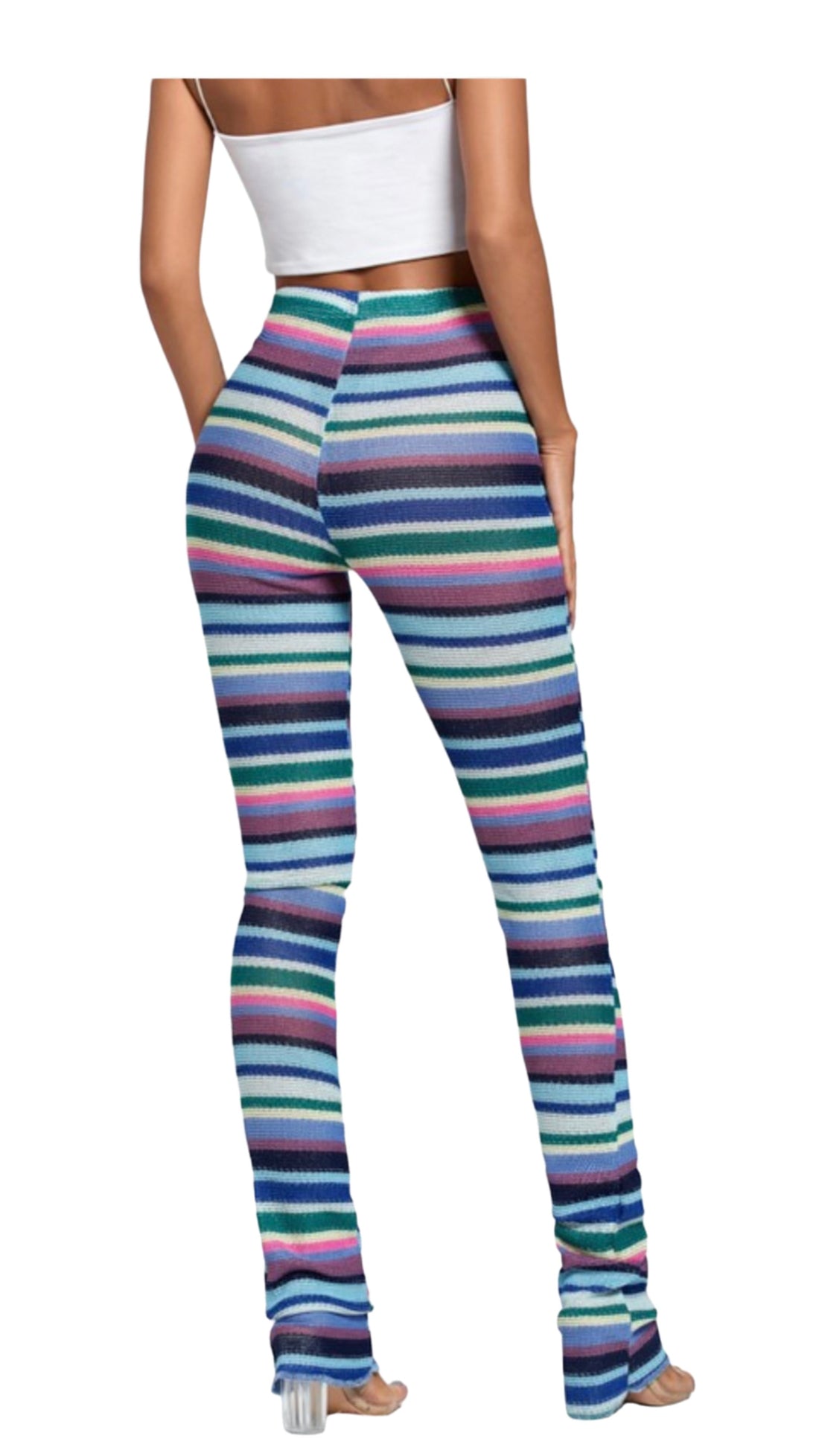 Multi Color Stripe Knits Pants -