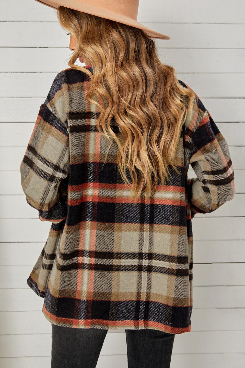 Plaid Pocketed Shacket -