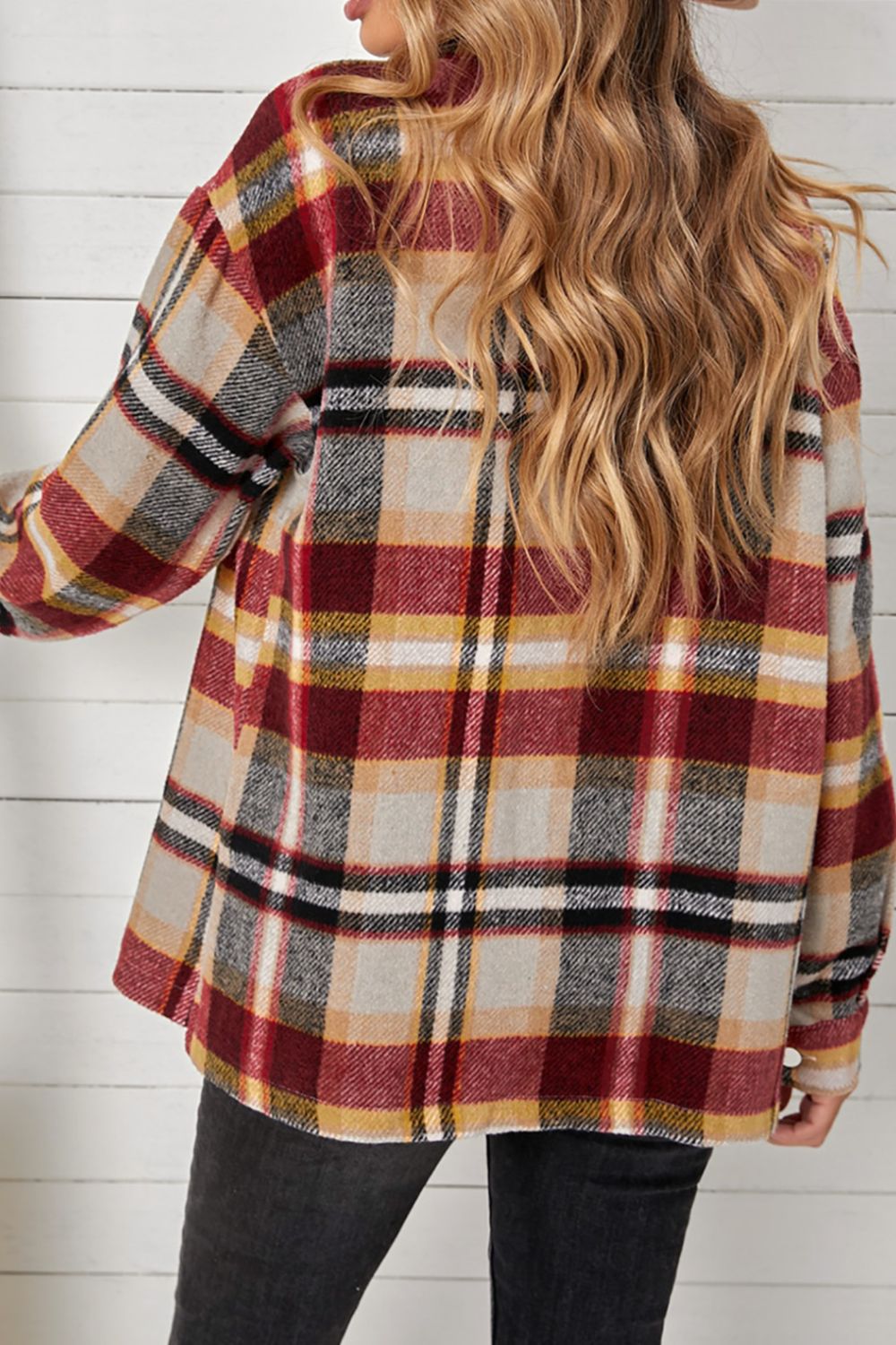 Plaid Pocketed Shacket -