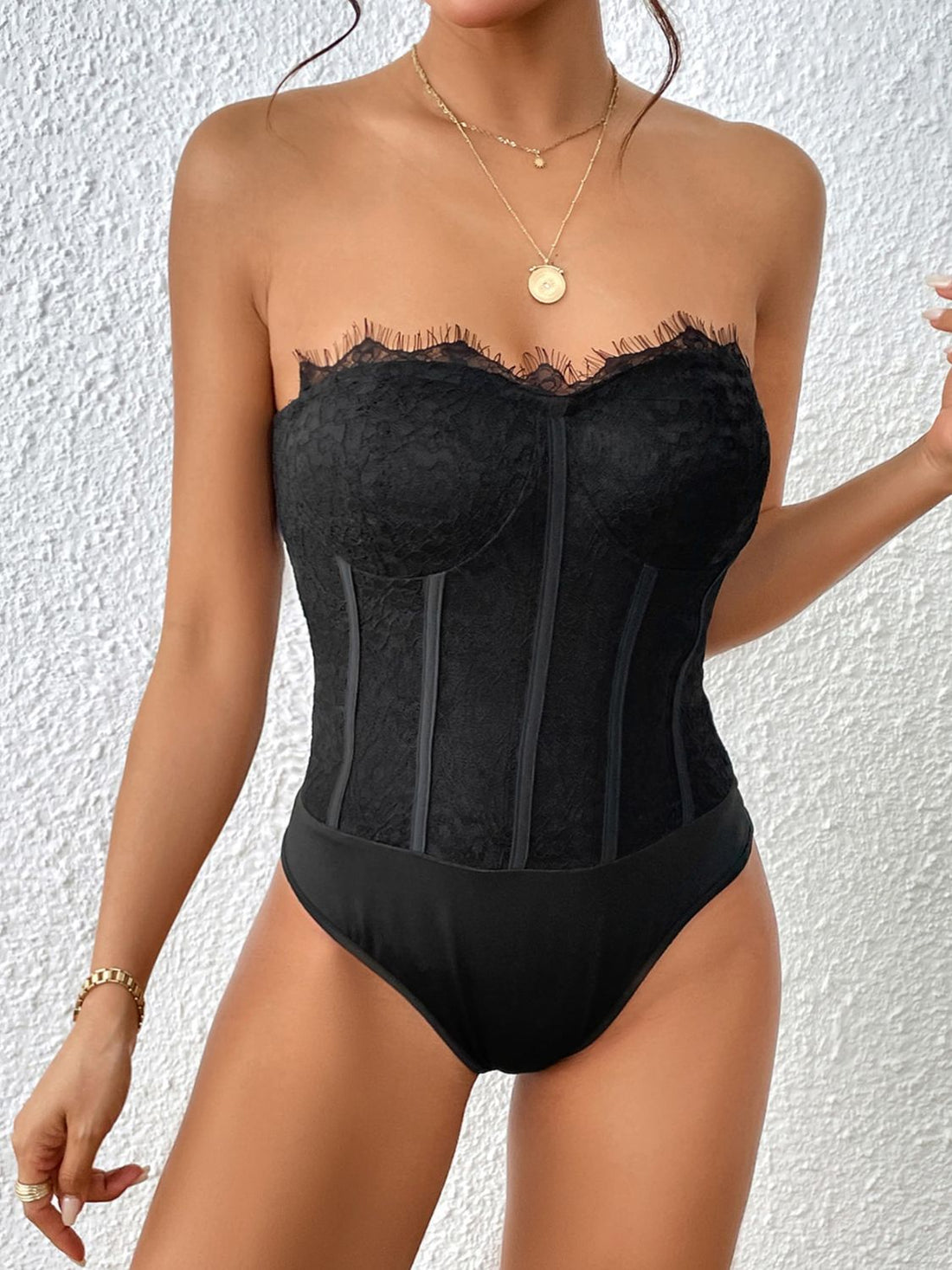 Strapless Sweetheart Neck Bodysuit -