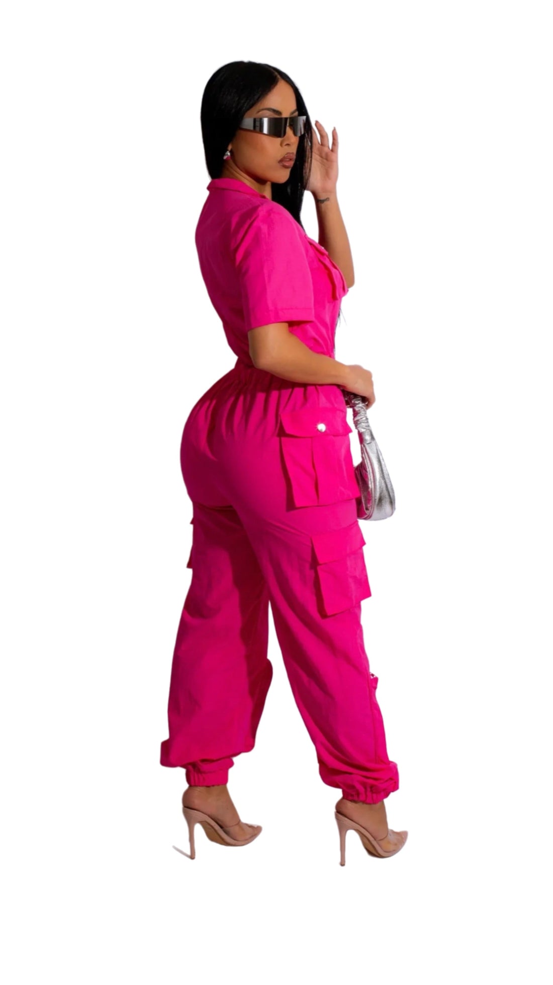 The Pink Zipper Jumpsuit -