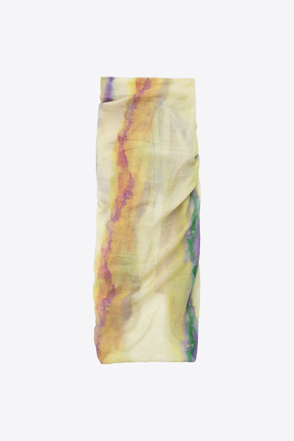 Tie-Dye Long Sleeve Shirt and Tied Skirt Set -