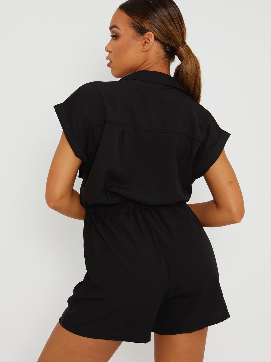 Utility Zip Romper -